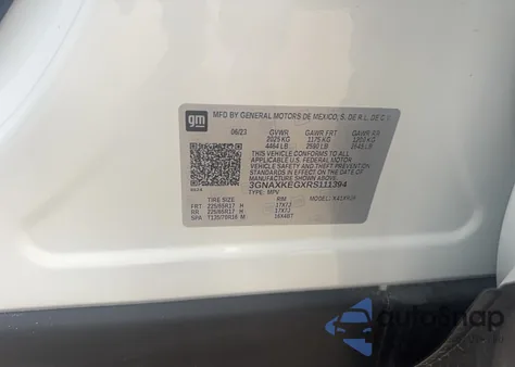 2024 Chevrolet Equinox Lt from USA, damaged, VIN 3GNAXKEGXRS111394